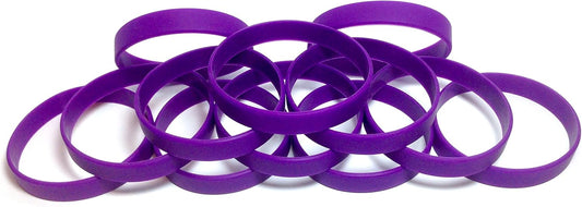 TheAwristocrat 1 Dozen (12) Multi-Pack Blank Rubber Wristbands Silicone Bracelets - Select from a Variety of Colors