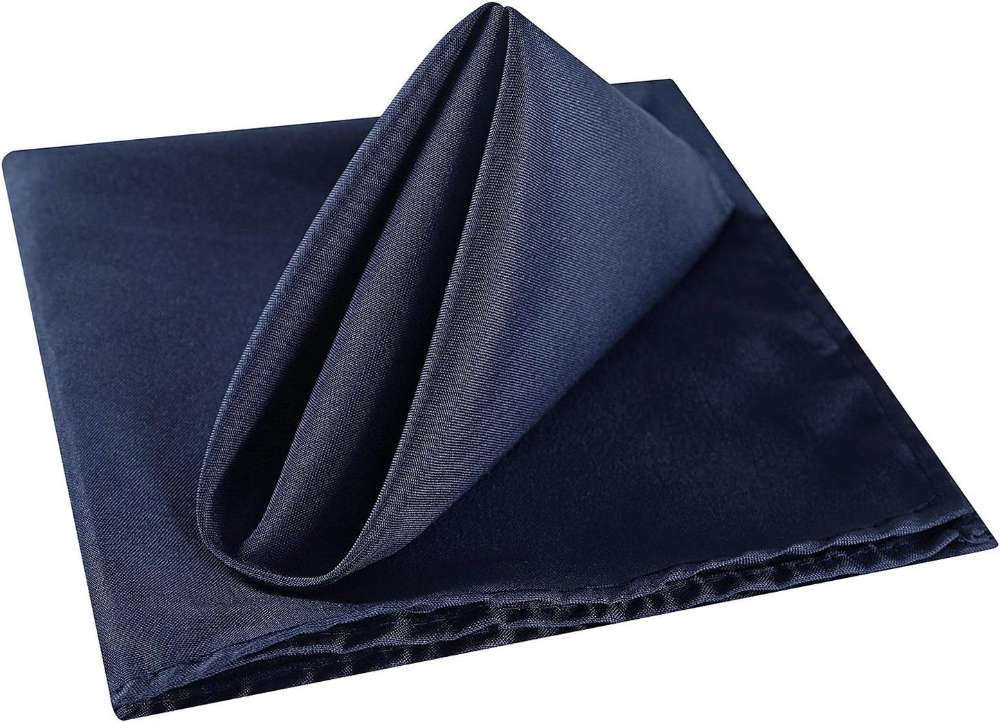 Cloth Napkins 20x20 inch Washable Polyester Dinner Napkins Soft Table Napkins for Wedding Party Dining Banquet(Navy,25PCS)
