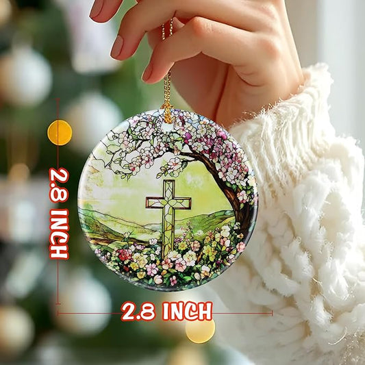 Cross Ornament, Christmas Ornament – Christmas Tree Decor, Holiday Decoration, Stocking Stuffer, Christian Gifts, Religious Gifts, Festive Gift Idea, Gifts for Christians, Friends, and Family