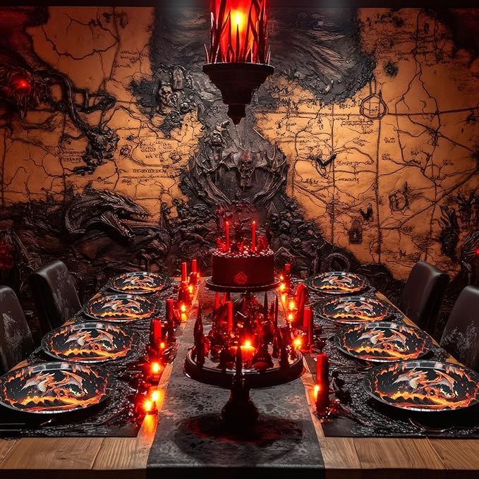 Dragon Party Decorations - Dragon Party Plates and Napkins for Kids Birthday Party, Serves 40 Guests