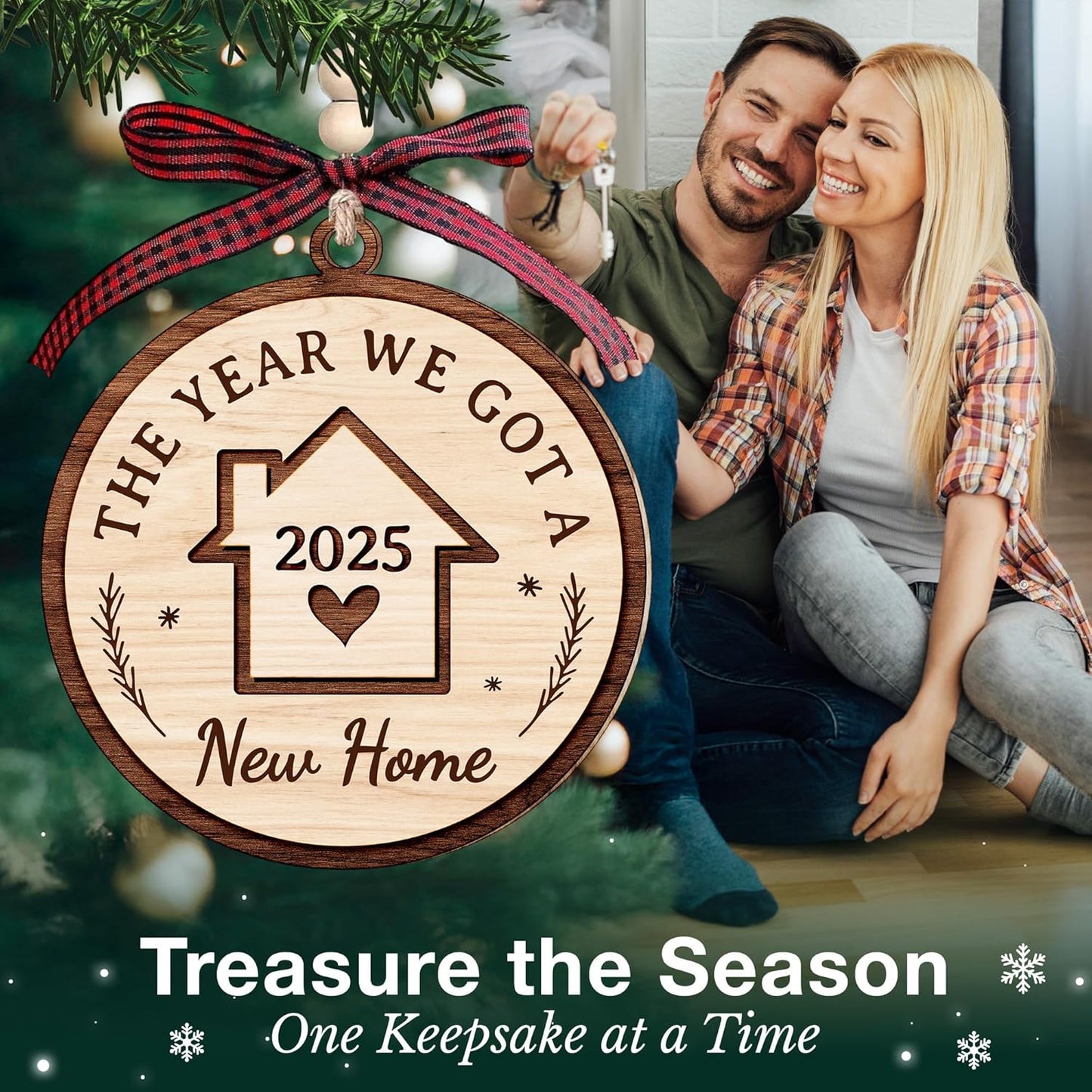 House Warming Gifts, New Home Ornament 2025 - Best Housewarming Gifts New Home 2025 for Owners, Couples, Men, Women - First Home Gift Ideas - Our First Home Ornament for Christmas Tree Glass Keepsake