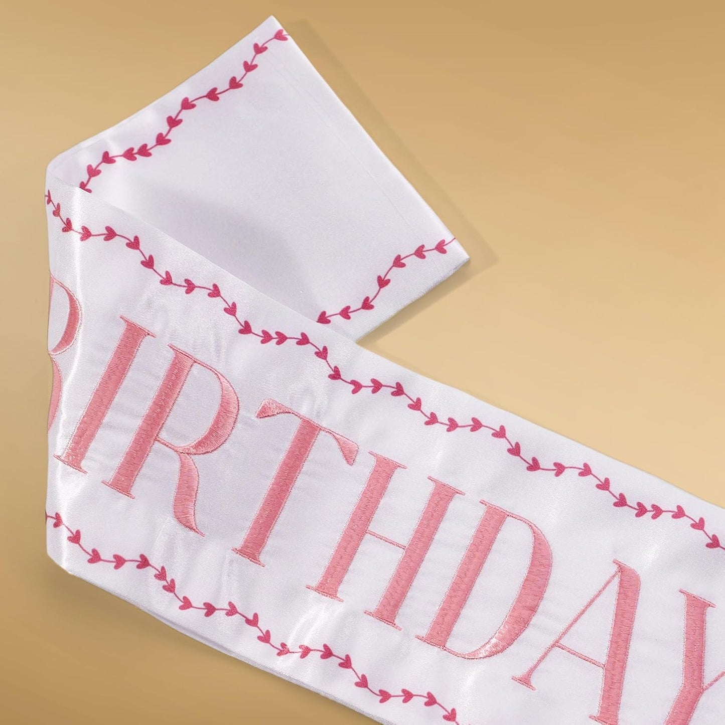 Birthday Girl Sash and Tiara Set – Embroidered Sash with Colored Trim and Silver Rhinestone Tiara – Birthday Party Accessories and Gifts for Women & Girls