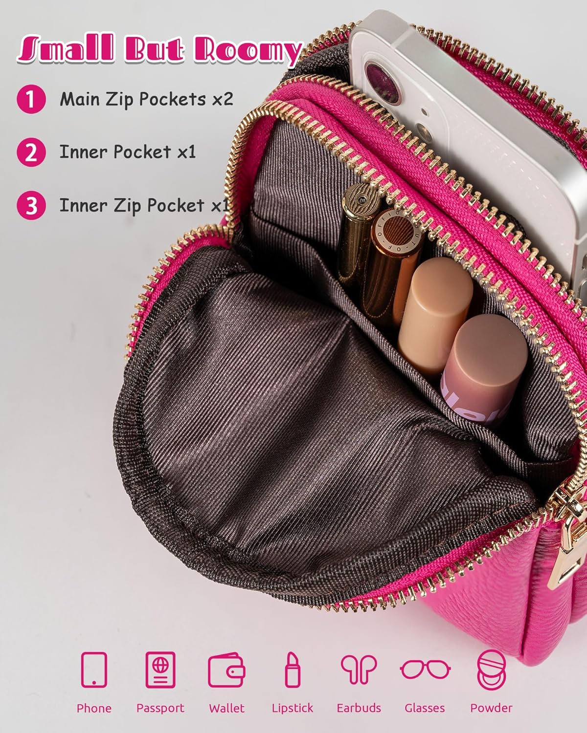 Personalized Sling Bag for Girls, Lightweight Small Crossbody Purse, Birthday Gift for Daughter from Mom, Gifts for Granddaughter from Grandma, Cute Trendy Stuff for Besties Friends Nieces