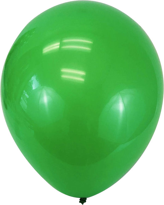 Allgala Latex Balloons for Parties | Helium Grade Bulk Balloon Pack | Ideal for Birthday Party Decorations, Baby Shower, Christmas Party | Colored Balloons for Events | 100ct 12" - Green