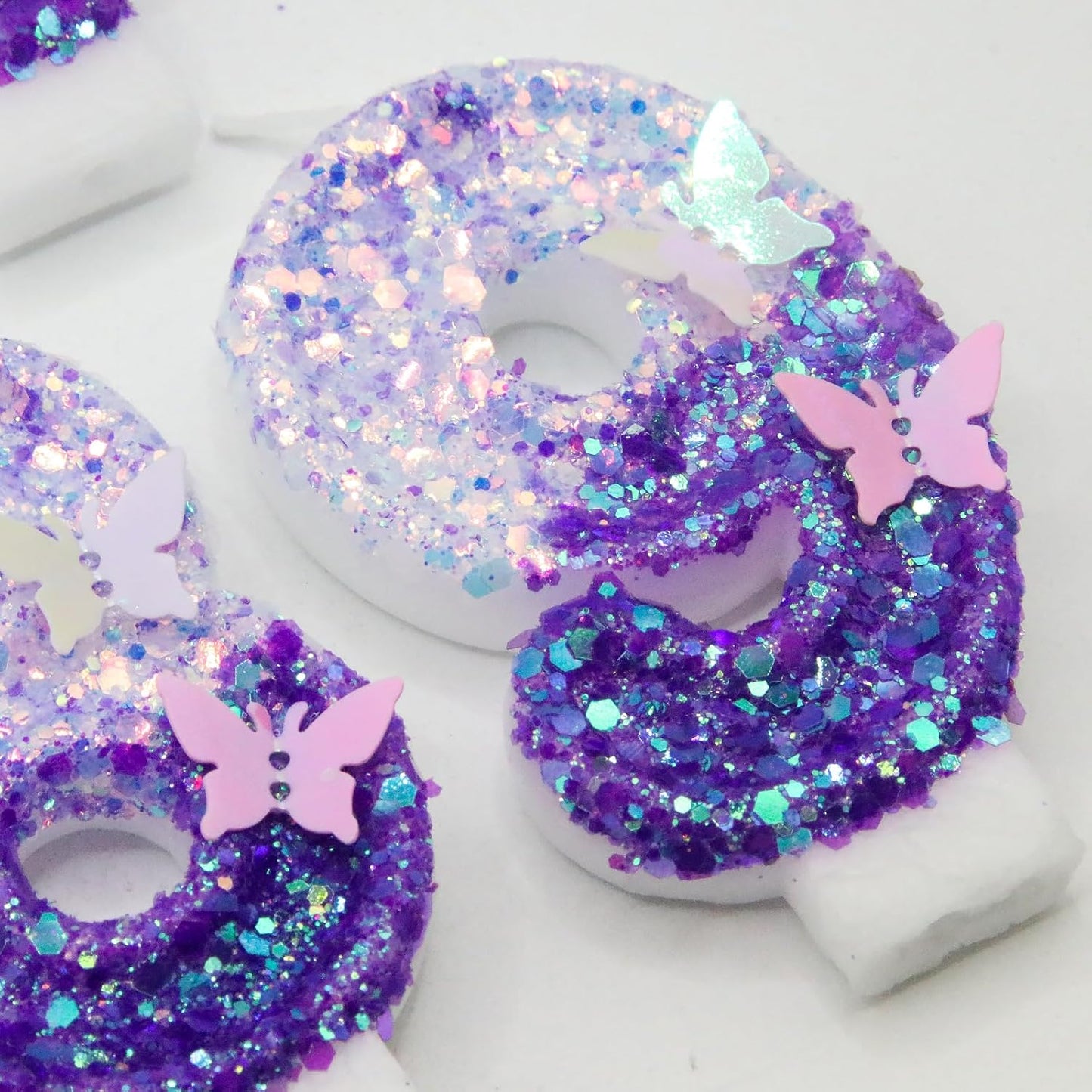 9Th Birthday Candle for Cake，Butterfly Cake Toppers，Butterfly Birthday Decorations，Purple Birthday Candles，for Birthdays,Theme Parties, Celebration, Anniversary
