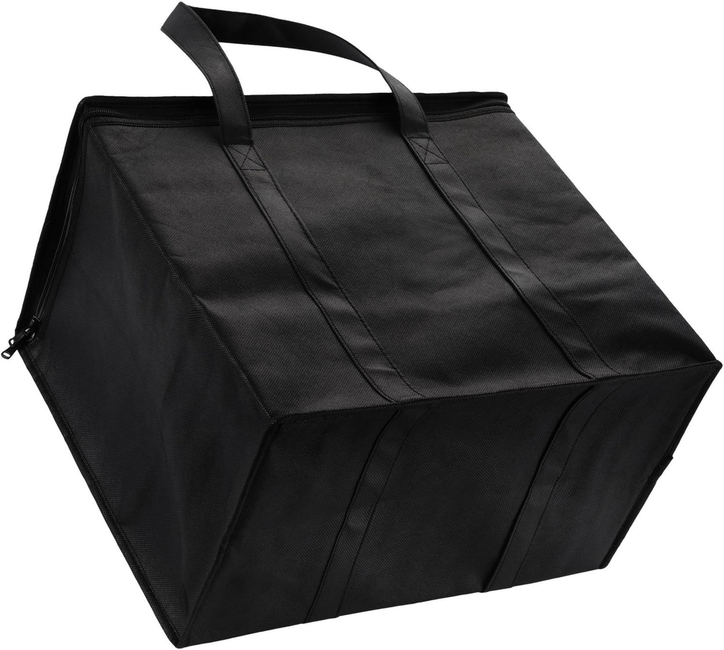 NZ home Insulated Cooler Bag and Food Warmer (XL Plus, 2 Pack) for Delivery & Grocery Shopping with Zippered Top, Black