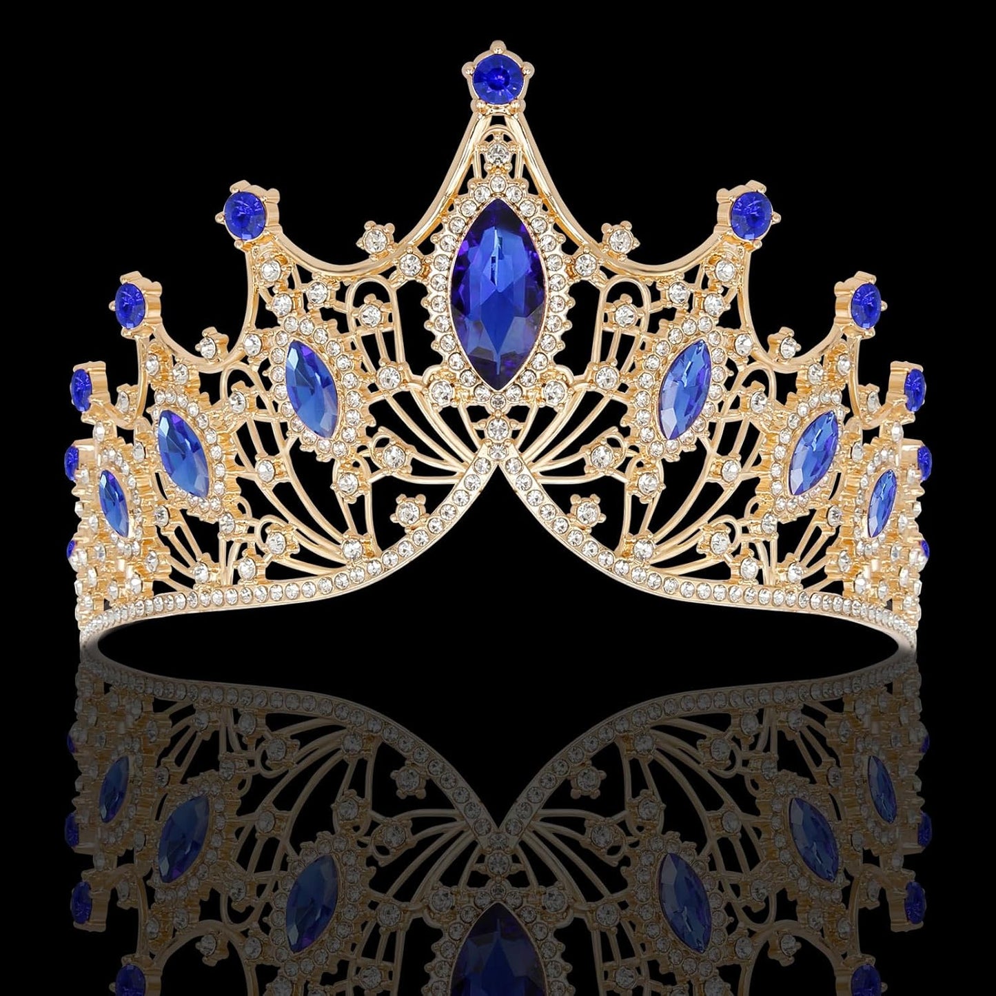 Tiaras Headbands Crown for Women and Girls, Princess Rhinestone Crown for Bridal, Crystal Queen Tiara Head Band Hair Accessories for Prom Wedding and Party