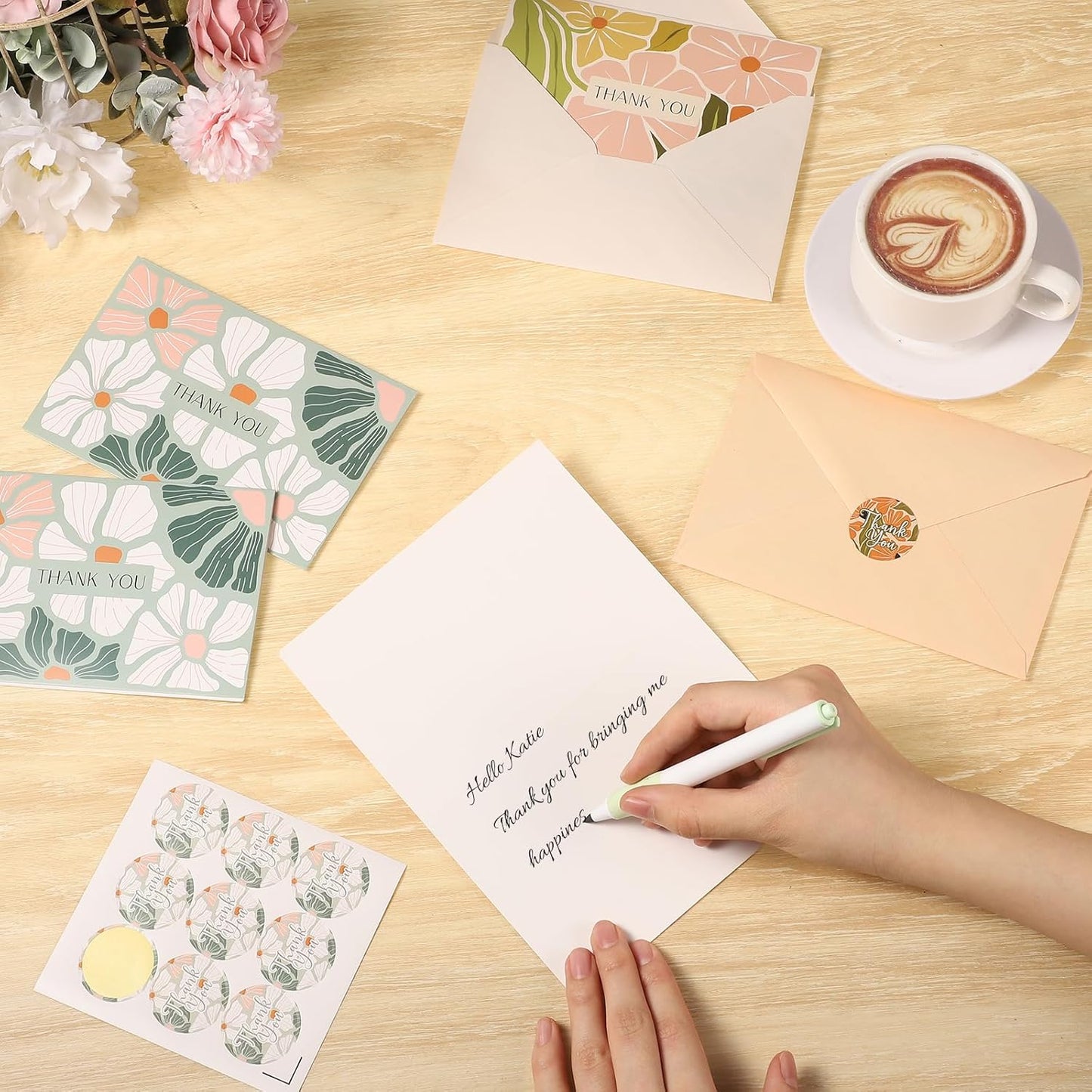 Thank You Cards with Envelopes, 36 Pack Thank You Cards Bulk with Envelopes & Stickers 4x6 Inch Greeting Card for Birthday, Wedding, Baby Shower, Graduation, Bridal Shower, Business