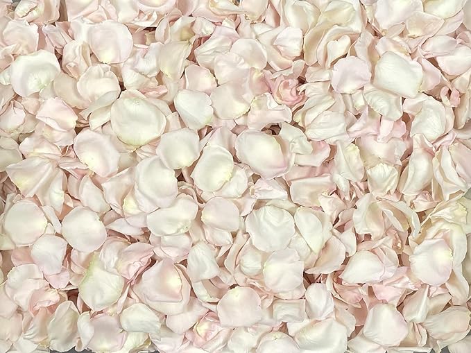 Rose Petals for Wedding Decoration, Bridal Toss, and Aisles, 10 cups, Freeze Dried, Use within 1 month (Bashful)