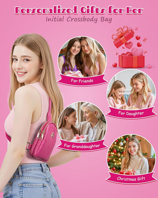 Personalized Sling Bag for Girls, Lightweight Small Crossbody Purse, Birthday Gift for Daughter from Mom, Gifts for Granddaughter from Grandma, Cute Trendy Stuff for Besties Friends Nieces