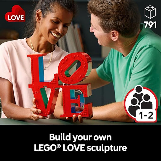 LEGO Art Love Collectible Building Set - DIY Kit for Adults, Ages 18+ - Gift for Valentines Day - Home Decor to Display on Table - 31214