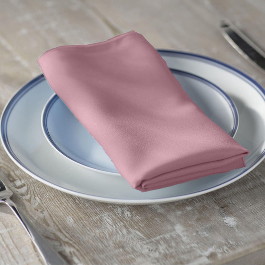 LA Linen 10-Pack Poly Poplin Napkin, Soft Cloth Napkins, Washable Reusable Napkins, Stain and Wrinkle Resistance Table Napkins for Dinner, Wedding, Parties, 17 by 17-Inch, Dusty Rose