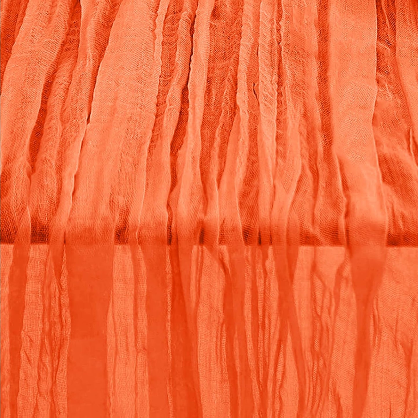 10 Pack Orange Cheesecloth Table Runner 35x120 Inch 10Ft Rustic Gauze Cheese Cloth Table Runner Sheer Cheesecloth Table Runners for Wedding Party Bridal Shower Decoration