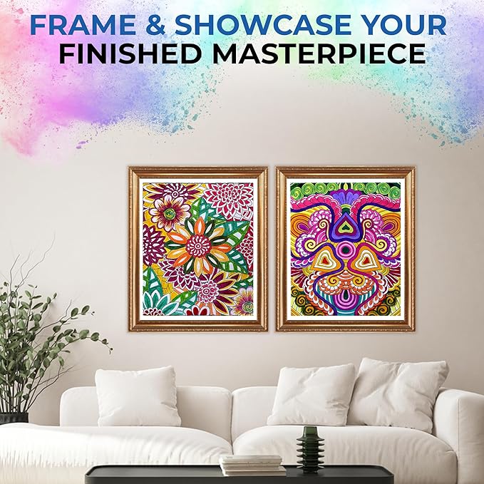 Adult Coloring Book for Women – 40 Mandala and Flowers Designs - Adult Coloring Book Spiral Bound for Adults Relaxation, Stress Relief Gift Set