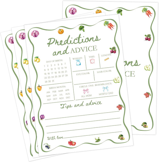 Locally Grown Baby Shower Games, Farmers Market Predictions And Advice Game for 30 Guests with Game Cards, Gender Reveal, Baby Shower Supplies & Decorations (DV38)