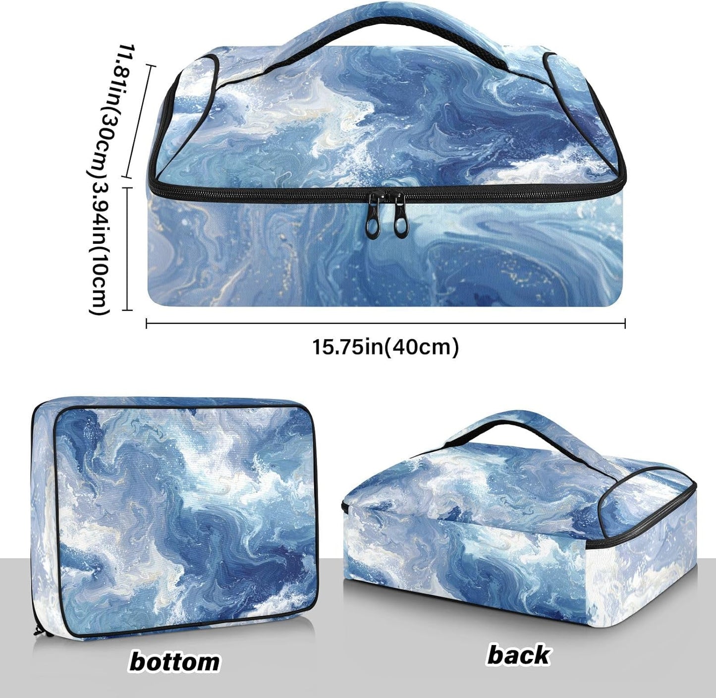 Casserole Carriers for Hot or Cold Food Reusable Casserole Dish Carrier Insulated Thermal Large Capacity Durable Perfect for Party Camping Family Gatherings Yellow Fish