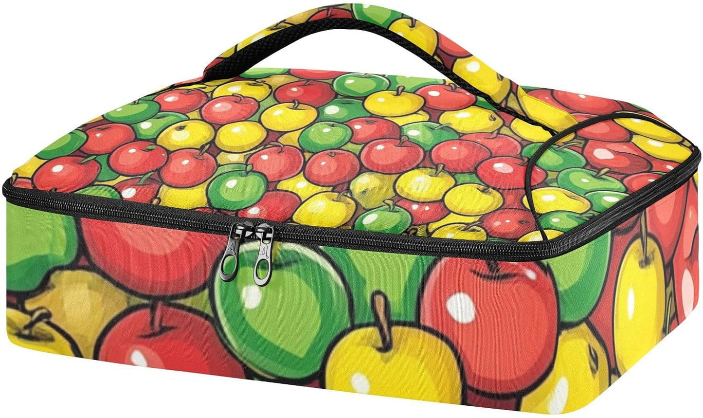 Casserole Carriers for Hot or Cold Food Reusable Casserole Dish Carrier Insulated Thermal Large Capacity Durable Perfect for Party Camping Family Gatherings Yellow Fish