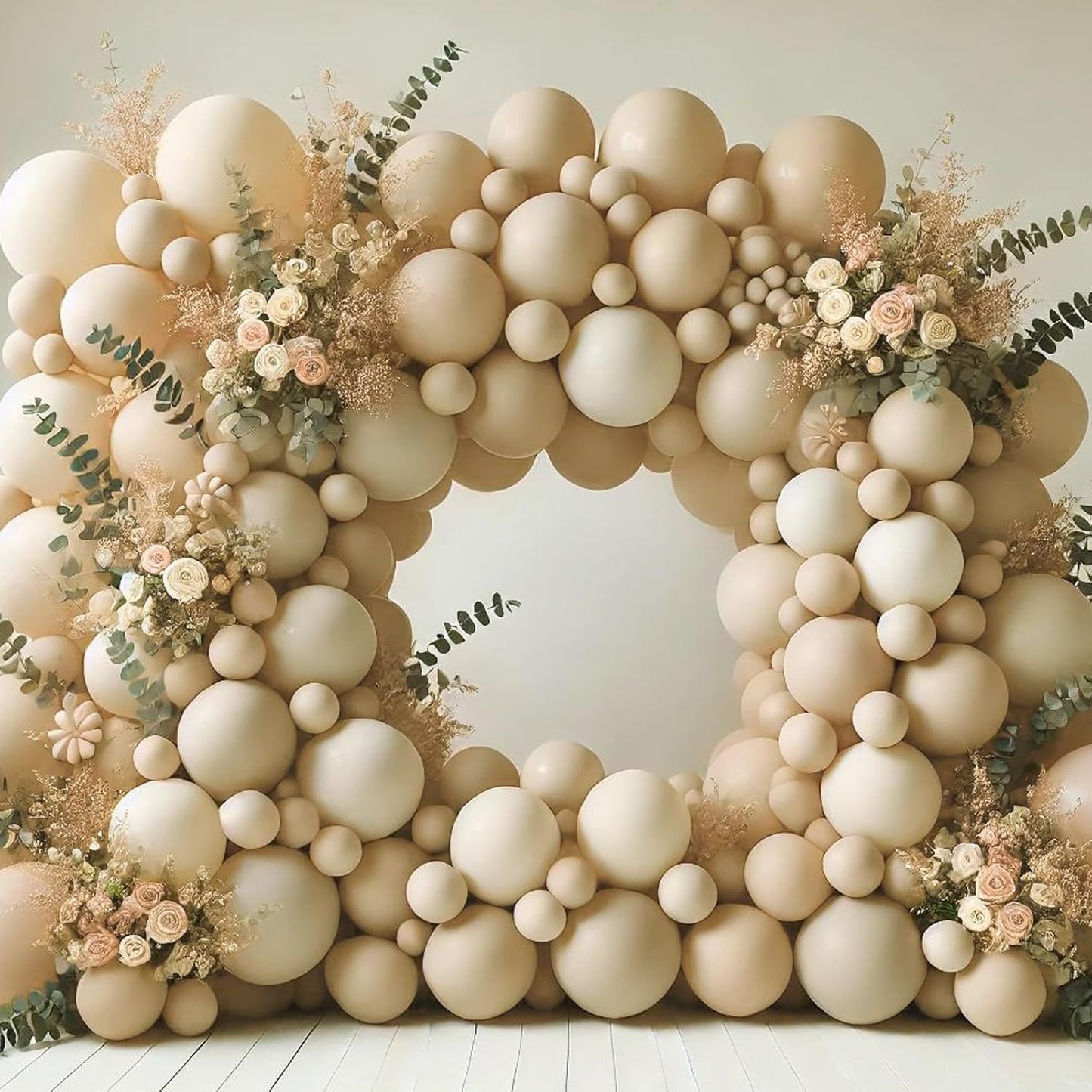 Pale Brown Balloons, Scmdoti Misty Brown Balloons Different Sizes 18 12 10 5 Inches, Tan Balloon Garland Arch for Birthday Baby Shower Graduation Wedding Anniversary Party Decorations(MistyBrown)