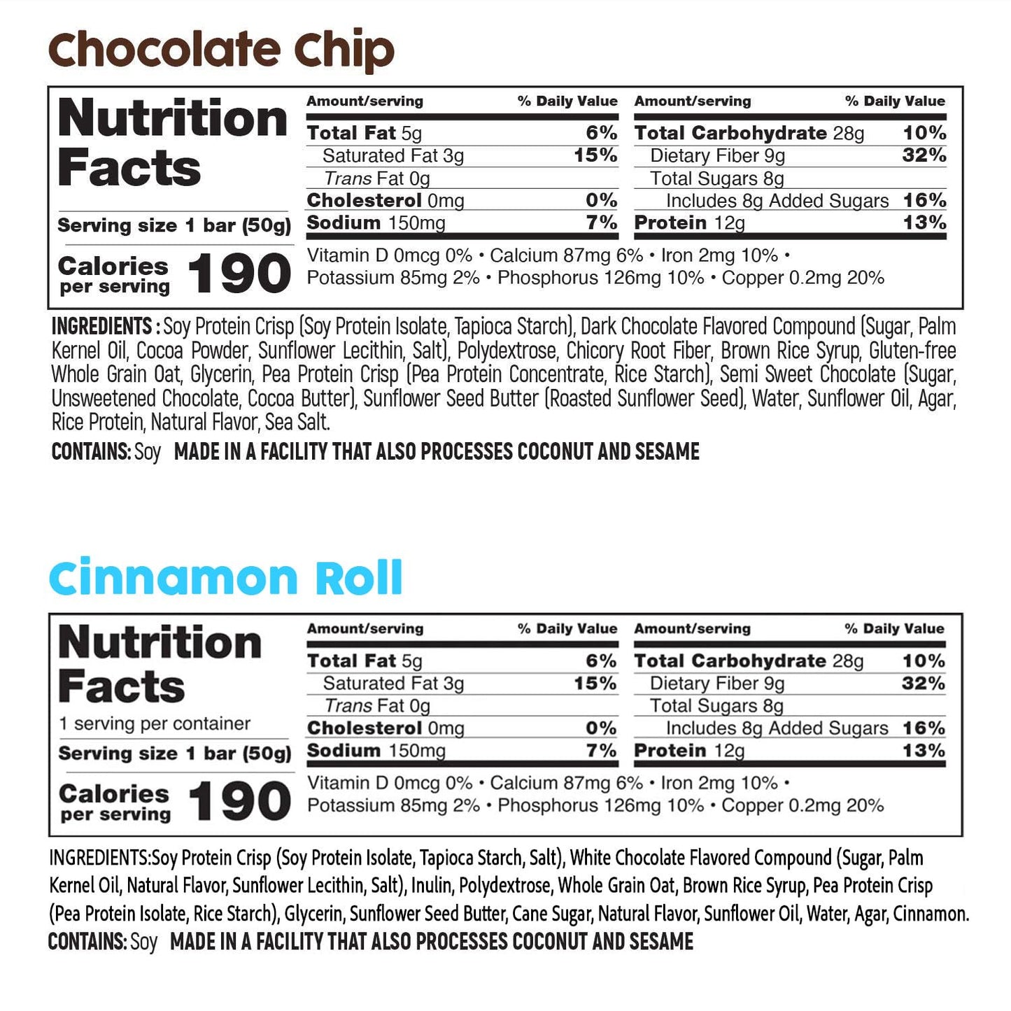 No Nuts! Variety Pack Protein Bars – 4-Flavor Sampler | 100% Nut-Free, Dairy-Free, Vegan, Organic, Kosher, Egg-Free, Non-GMO Snack & Energy Bars