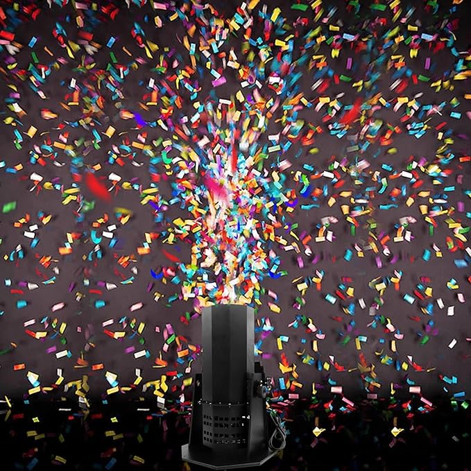 1500w Confetti Cannon Machine Professional Electric Confetti launchers Shooter With Wireless Remote,Loads Up To 2lbs Of Confetti Shoots Up To 30ft For Special Event, Parties, Club, Wedding, Concerts