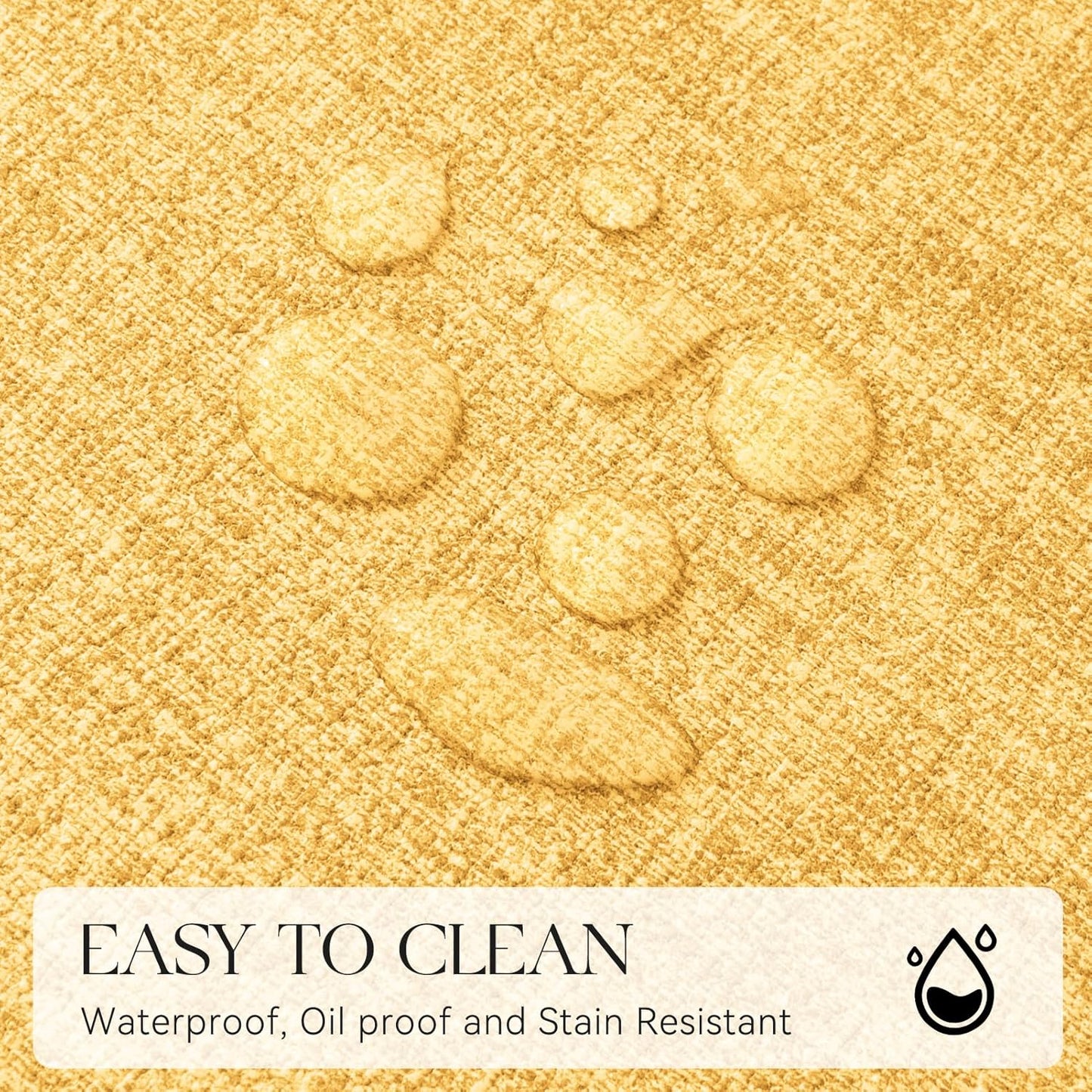 MOSAYT Faux Leather Placemats Set of 6, Heat Resistant Wipeable Washable Vinyl Place Mats with Coasters, Waterproof Oil Proof Table Mats for Kitchen Dining Party Indoor Outdoor, 12" x 18", Yellow