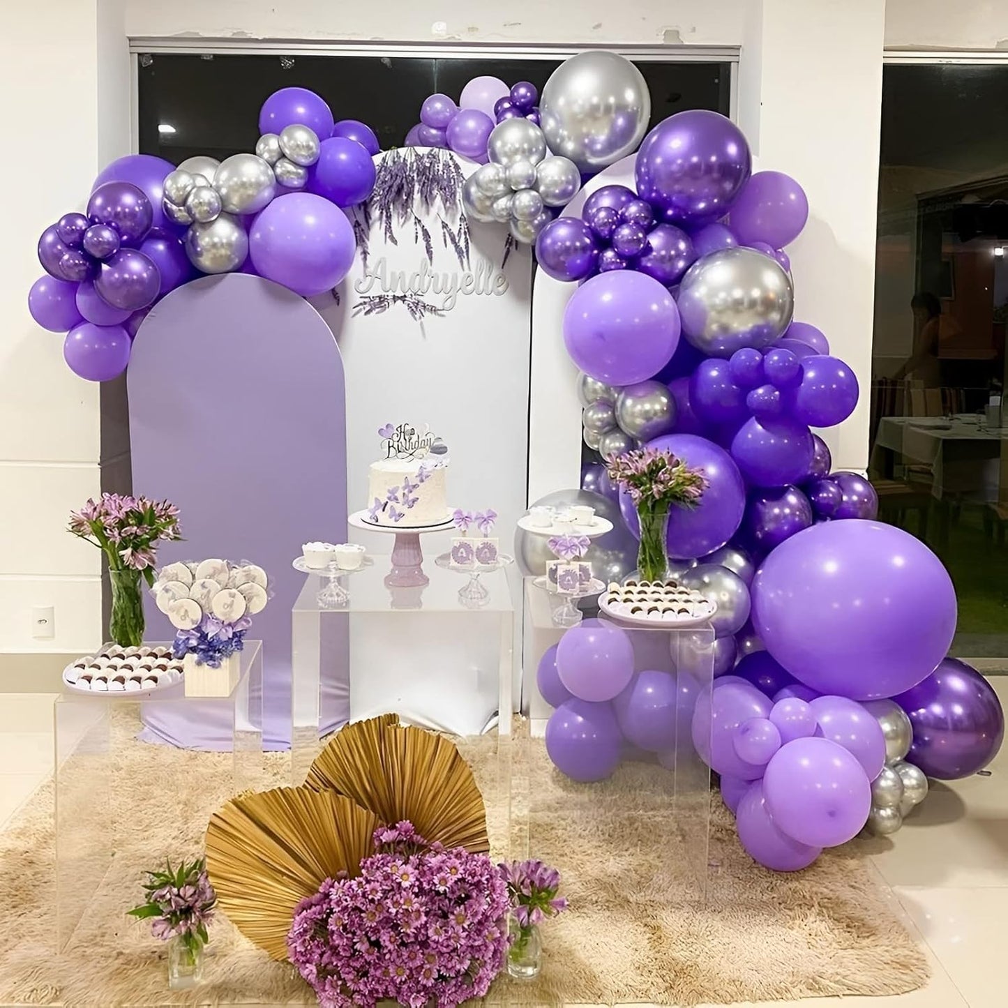 105pcs Purple Balloons 12inch Party Latex Balloons for Birthday Baby Shower Halloween Wedding Valentine's Day Party Bachelorette Decorations