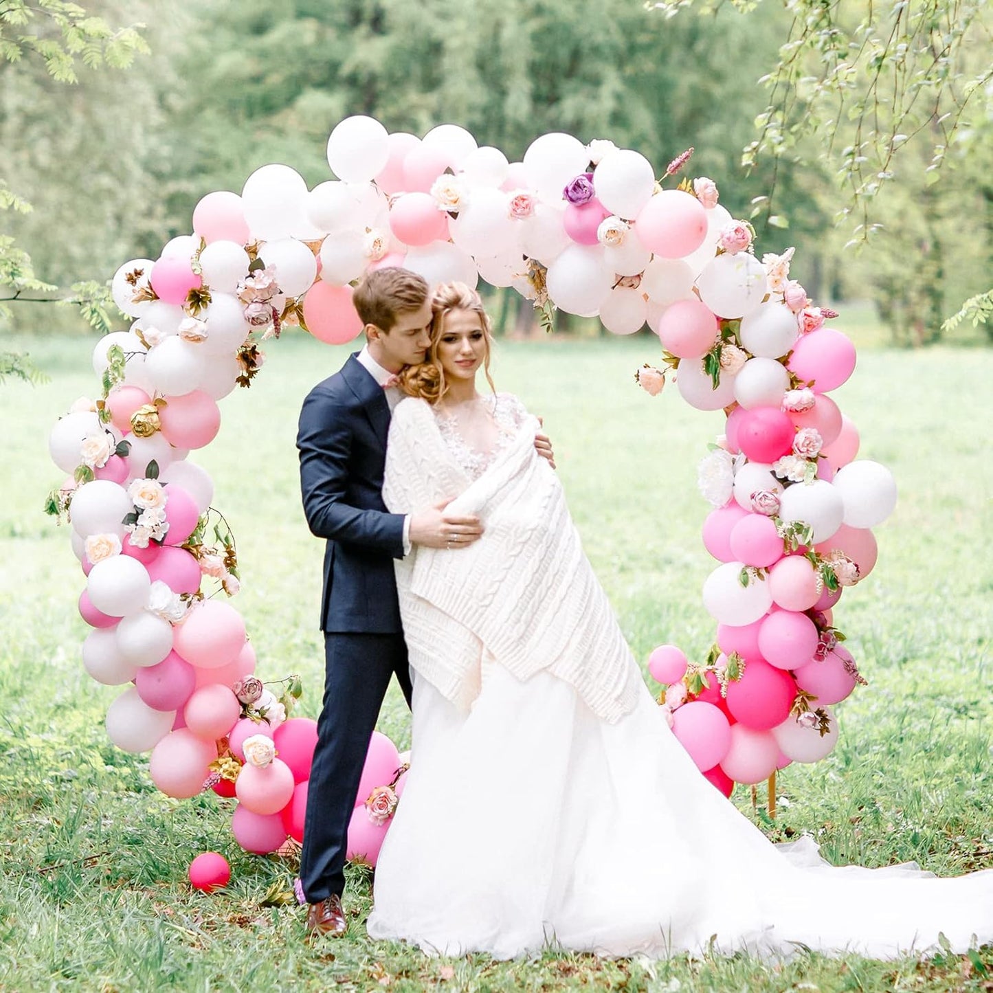 RUBFAC 129pcs White Balloons Different Sizes 18 12 10 5 Inch for Garland Arch,Party Latex Balloons for Birthday Party Wedding Anniversary Baby Shower Party Decoration