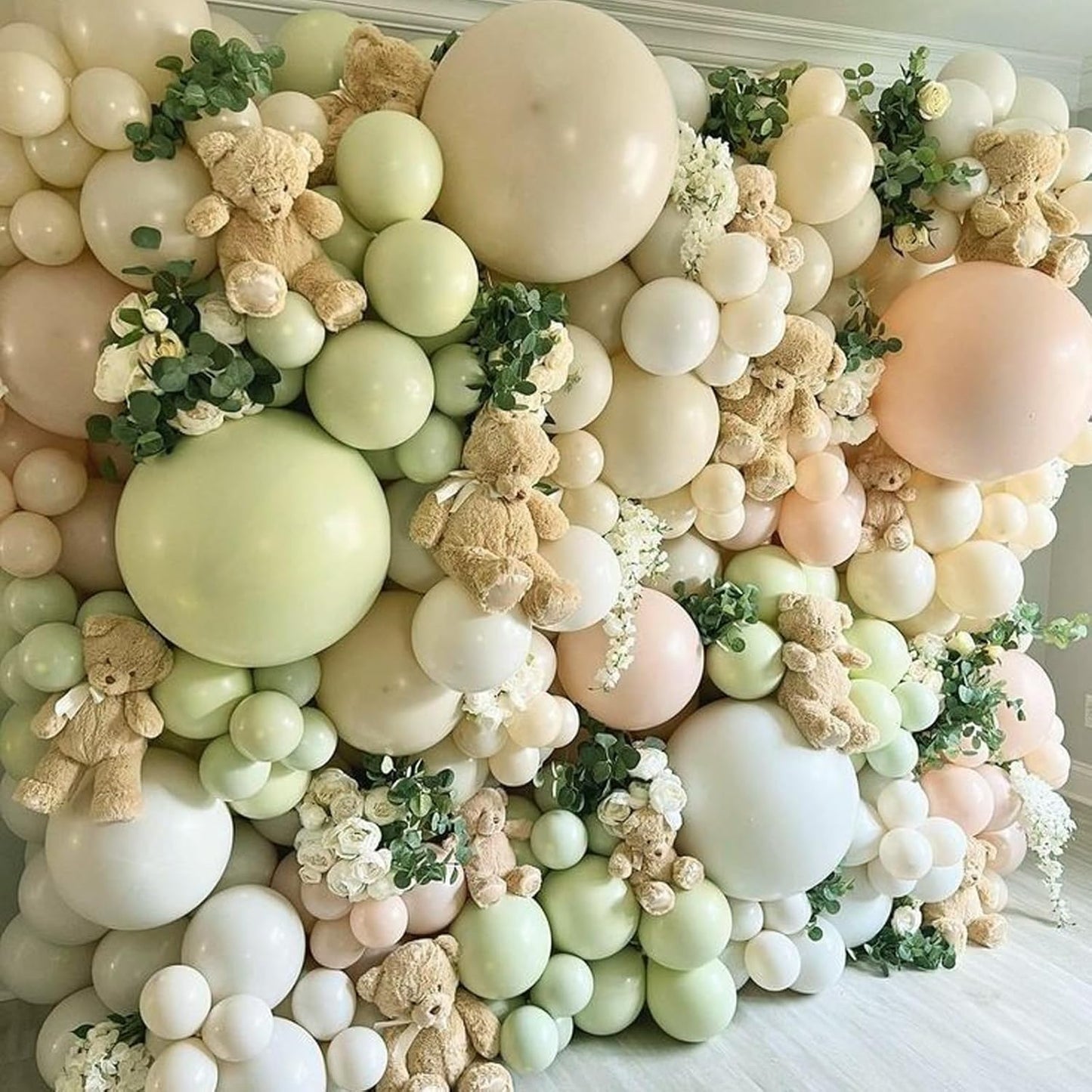 Green Balloons Arch Garland, Scmdoti Moon Green Balloons Different Sizes 18 12 10 5 Inches for Birthday Baby Shower Bridal Shower Wedding Jungle Party Decorations(MoonGreen)