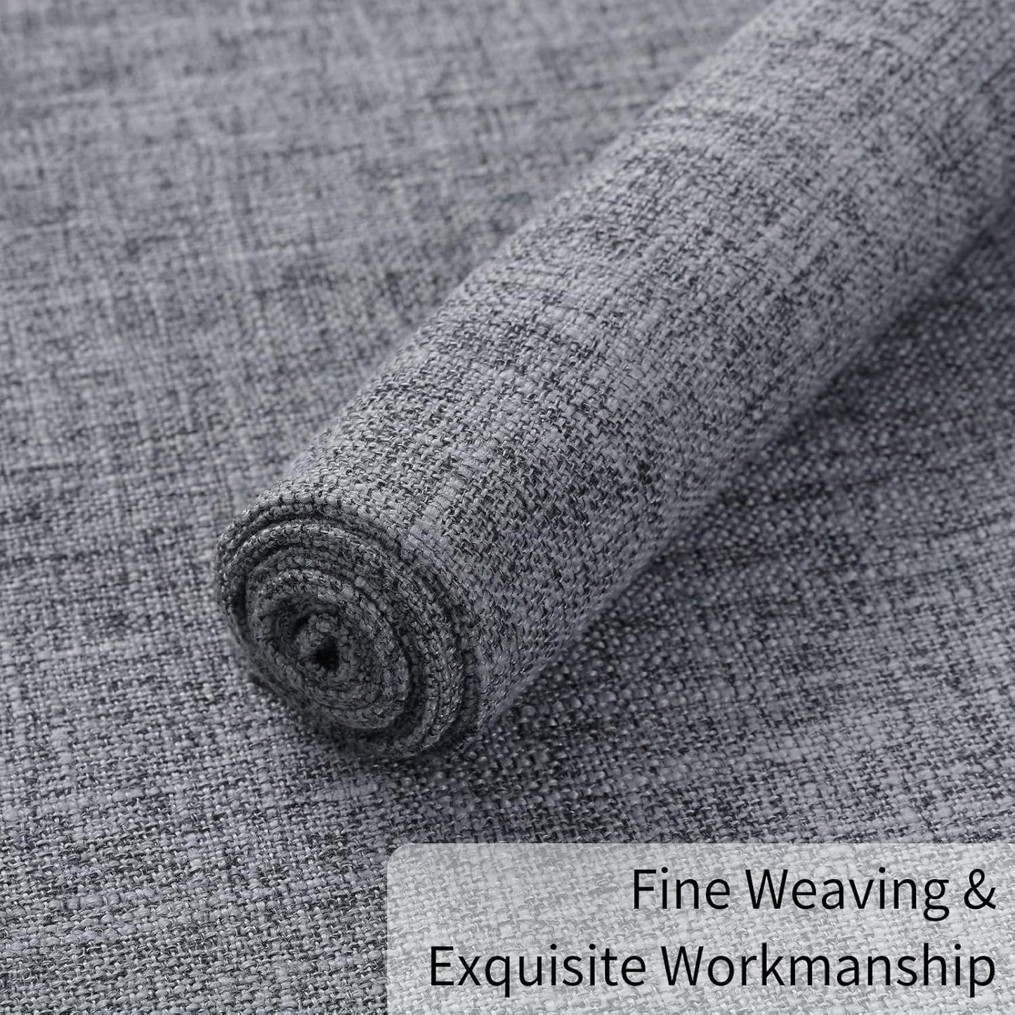 Homaxy Cloths Placemats for Dining Table Set of 6, Heat Resistant Washable Cotton Linen Blend Table Mats, Easy to Clean Place Mats for Indoor Outdoor Party Kitchen Decoration, 13" x 19", Dark Grey