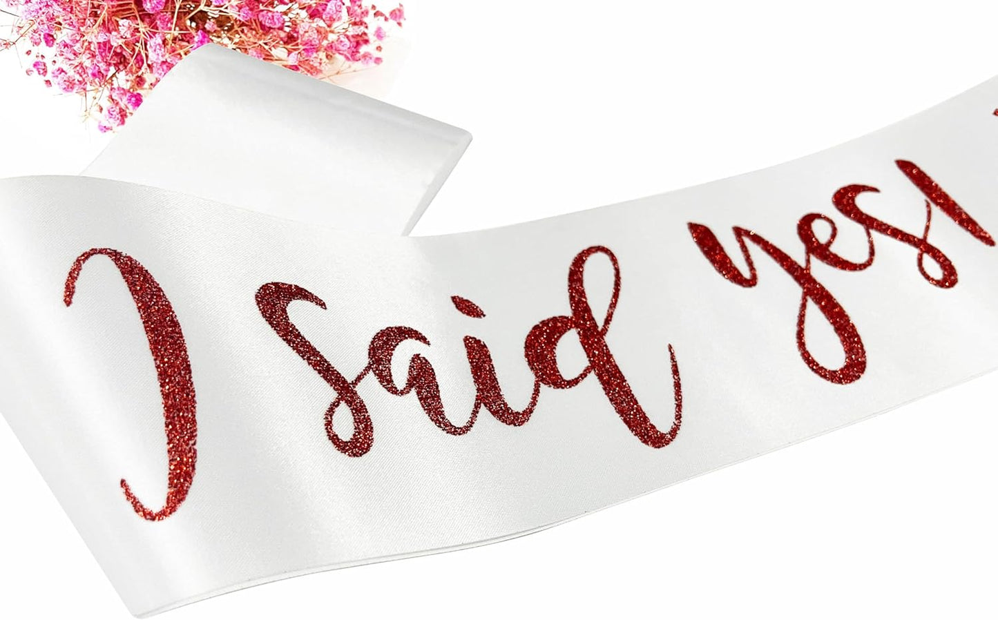 I Said Yes Sash,Future Mrs Sash Engagement Party SashBachelorette Party Sashes, Bridal Shower Sash for Bride to Be,Red