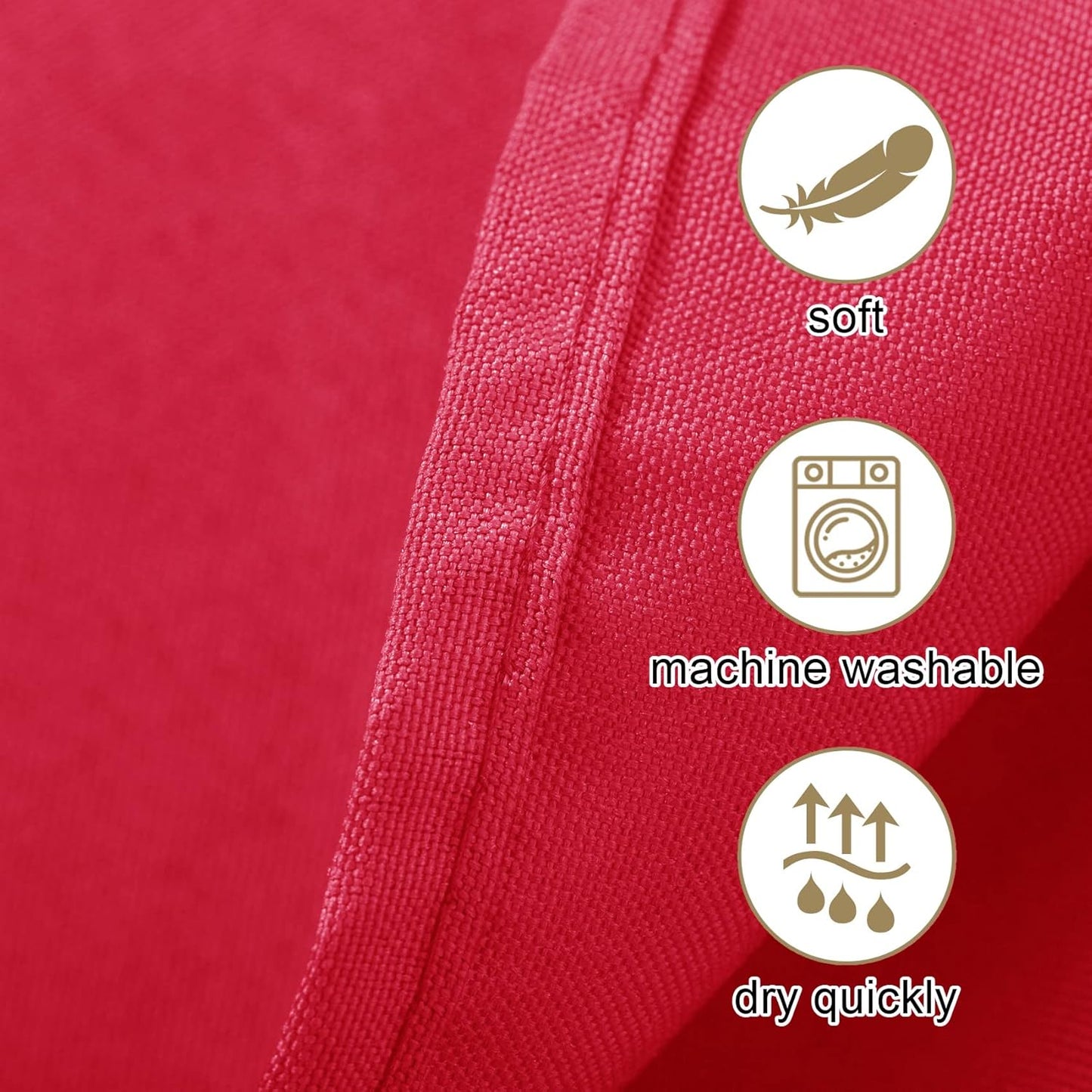Ascoza 2pack 108 Inch Red Round Tablecloth in Washable Polyester Fabric for Wedding/Banquet/Restaurant/Parties…
