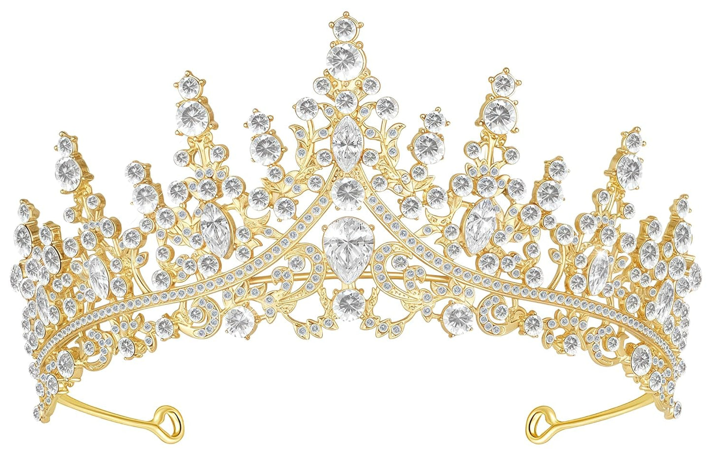 Tiara Crown for Women, Queen Tiara for Birthday Prom Bridal Party Custome Gold