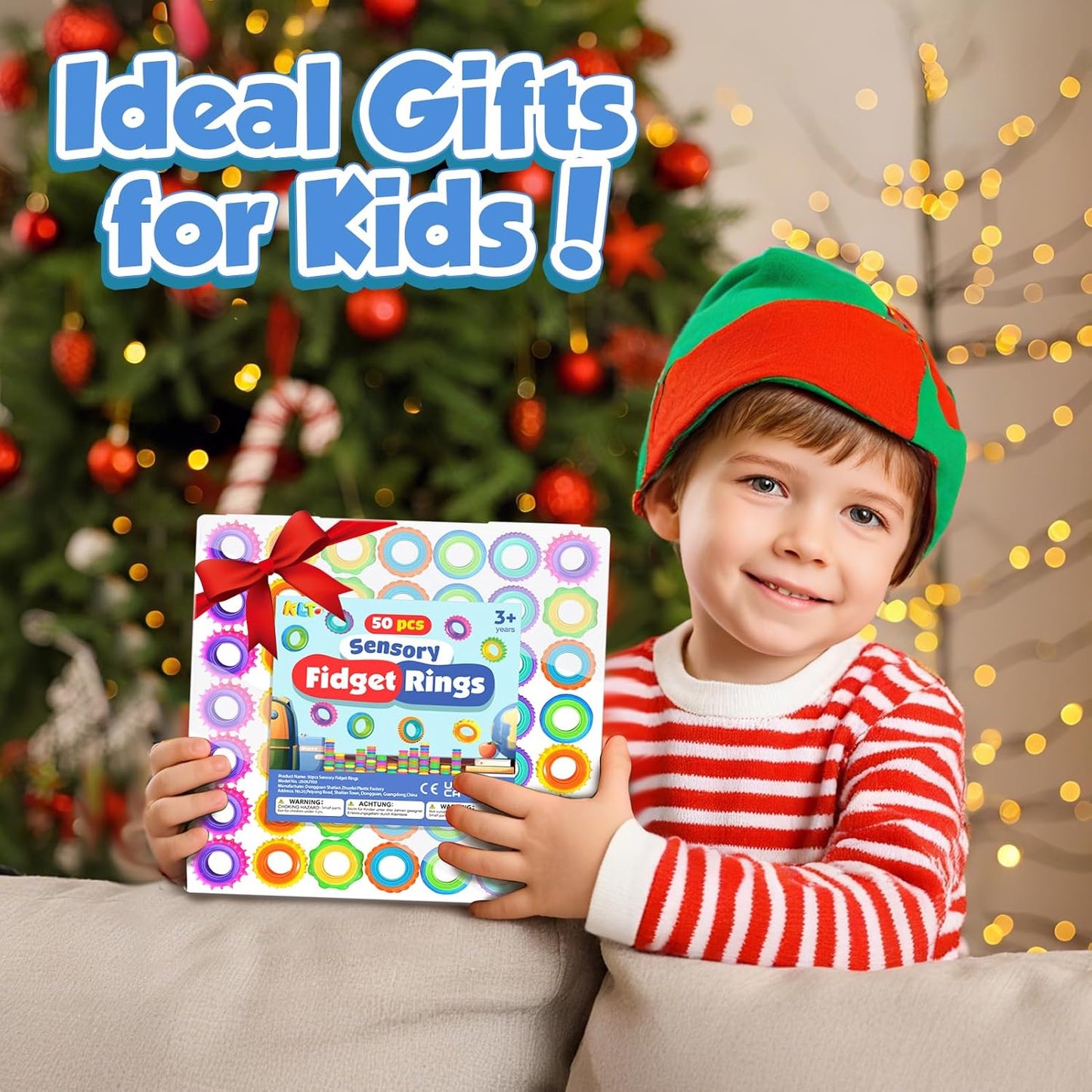 Fidget Toys Party Favors for Kids: 50 Pack Spinner Rings Bulk - Treasure Box Stress Toys for Teacher Classroom Prizes - Fun Goodie Bags Stuffers for Birthday Party Gifts Boys Girls