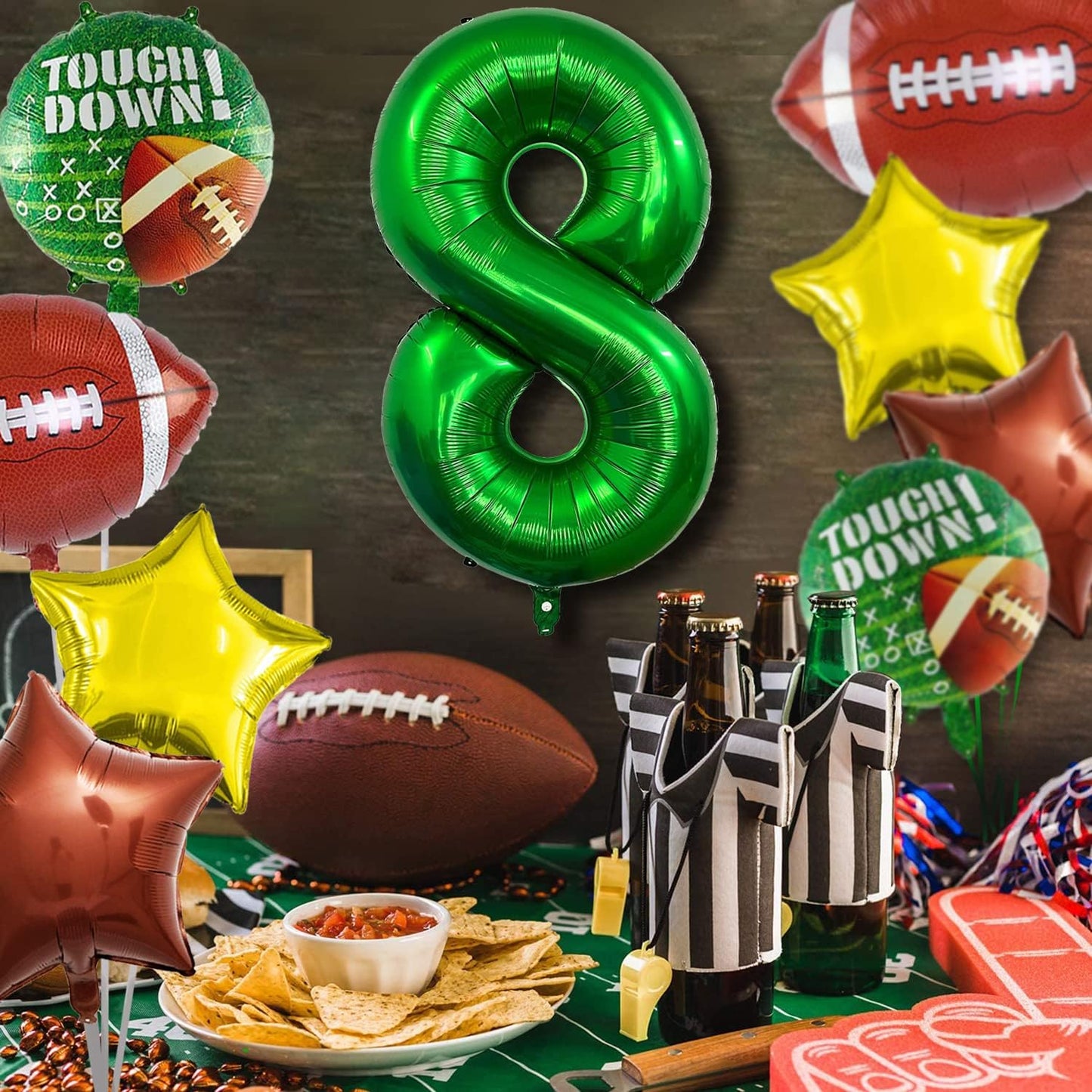 Football Balloons Set Football Birthday Party Decorations Football Touchdown Sports Theme Birthday Party Decoration, Tailgate Game Day Football Theme Supplies Birthday Party Decorations