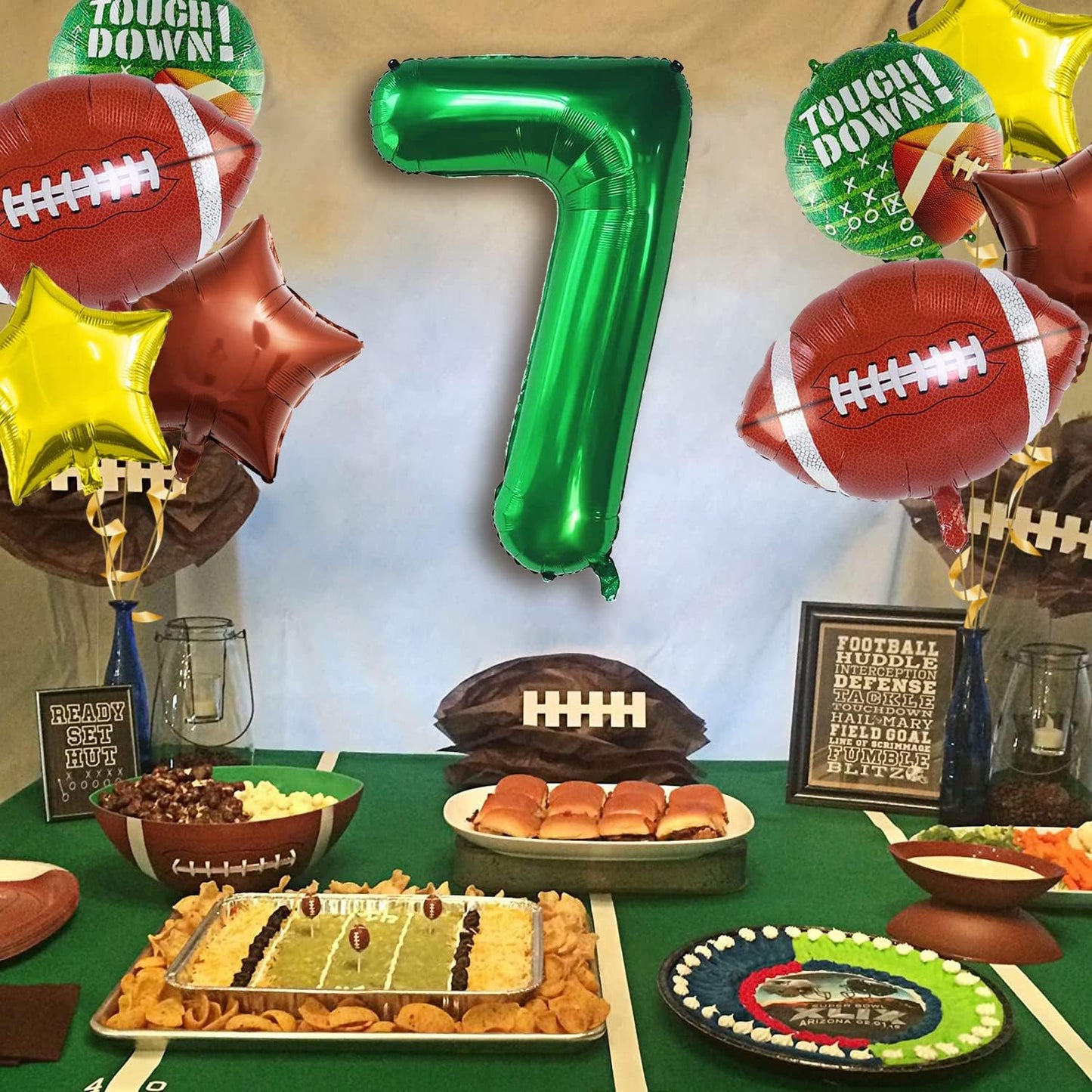 Football Balloons Set Football Birthday Party Decorations Football Touchdown Sports Theme Birthday Party Decoration, Tailgate Game Day Football Theme Supplies Birthday Party Decorations
