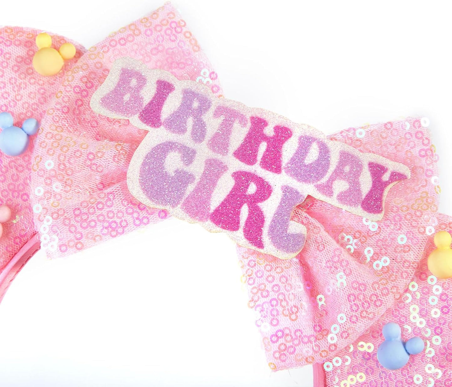 FANYITY Mouse Ears, Sequin Mouse Ears Headband for Girls Women Halloween Birthday Party