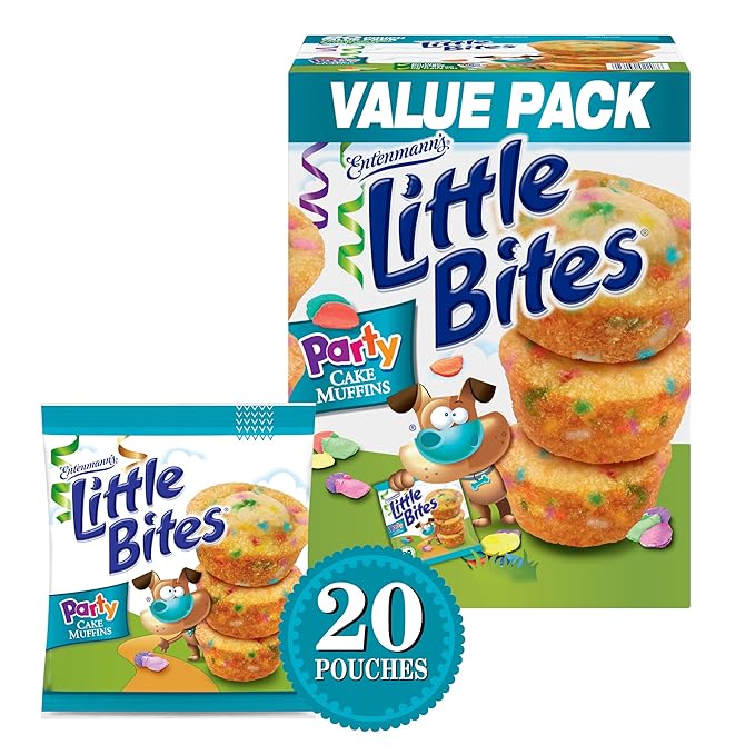 (Club Pack) Little Bites Party Cake Muffins, 40 individual packs, (1.65 oz each), Mini Muffins, 66 oz Box