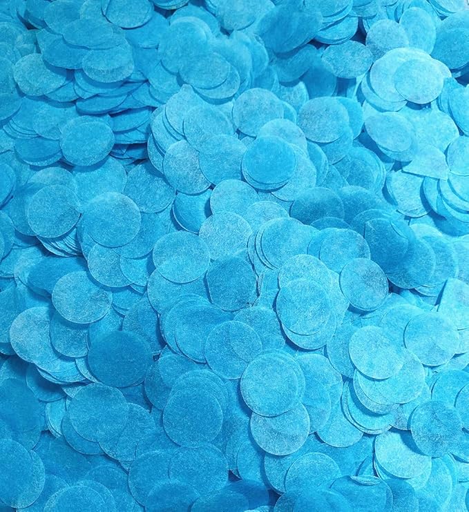Blue Confetti Paper 15mm Biodegradable Tissue Paper Filled Balloons or Party Decoration 5000 pcs