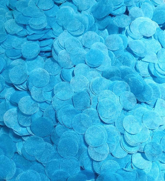 Blue Confetti Paper 15mm Biodegradable Tissue Paper Filled Balloons or Party Decoration 5000 pcs