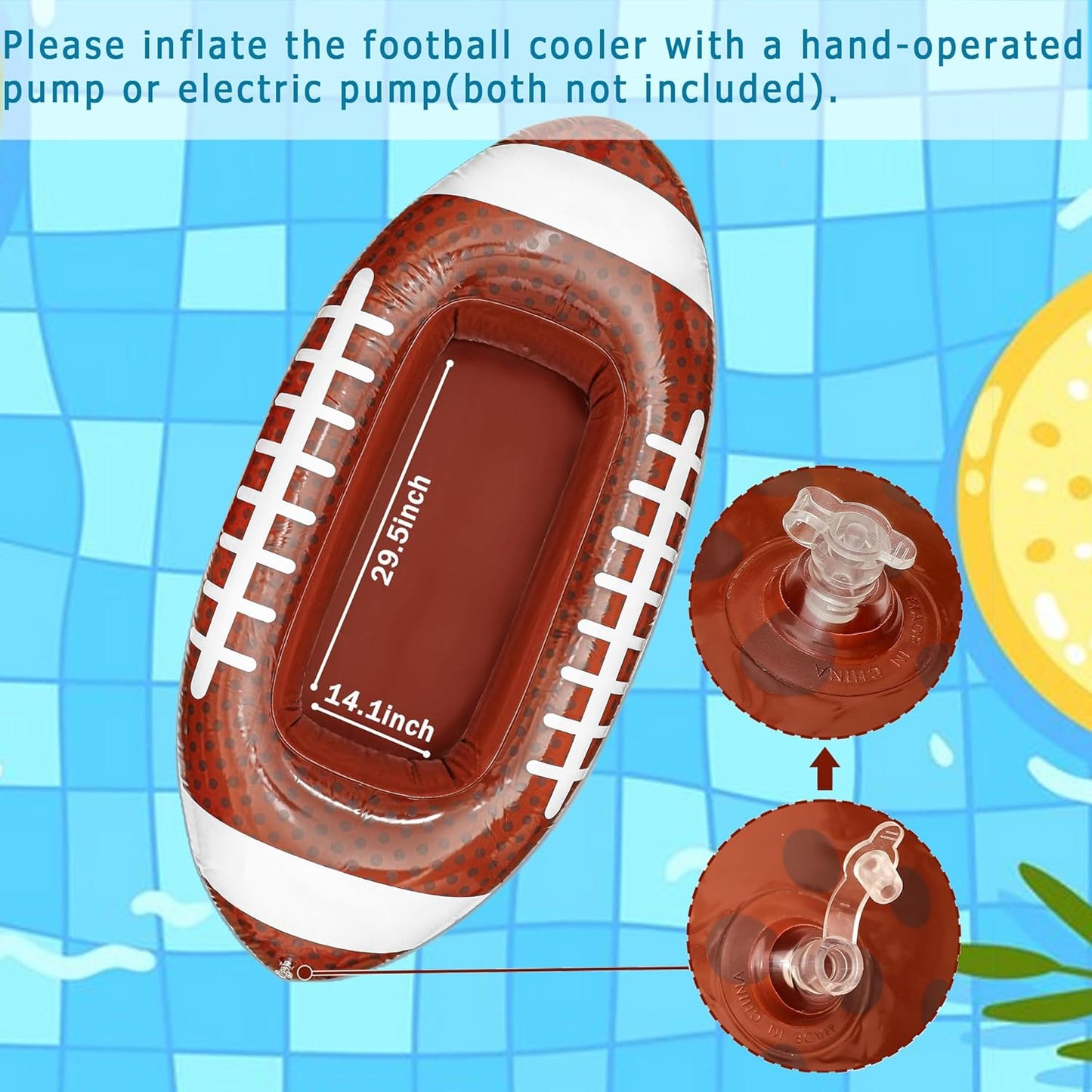 Erweicet 2pcs Football Inflatable Cooler for Parties Serving Bar for Football Party Supplies Super Bowl Party Decorations