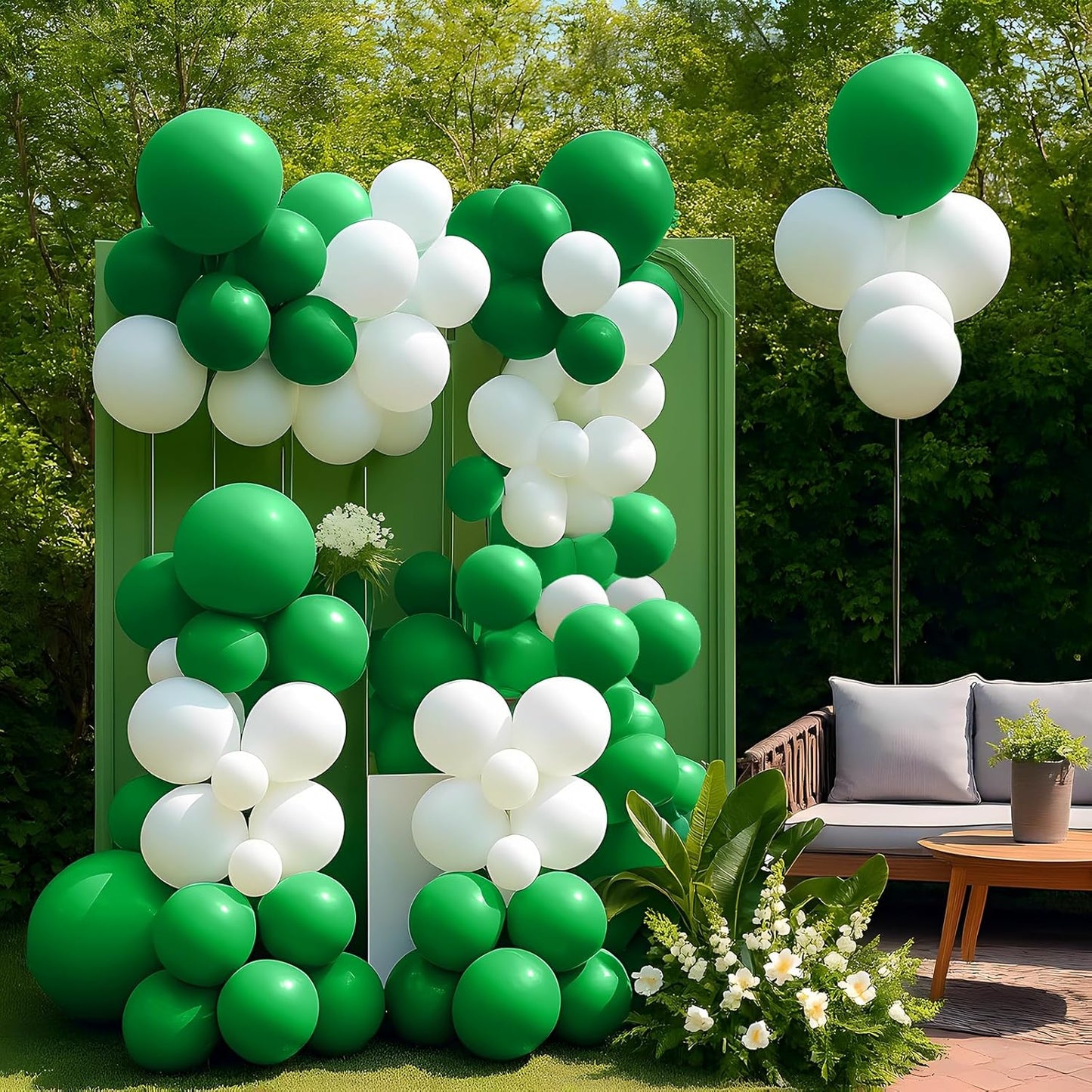 Dark Green Balloons 100 Pack 12 Inch Forest Green Latex Balloons for Hunter Emerald Graduation Christmas Jungle Birthday Party Decorations