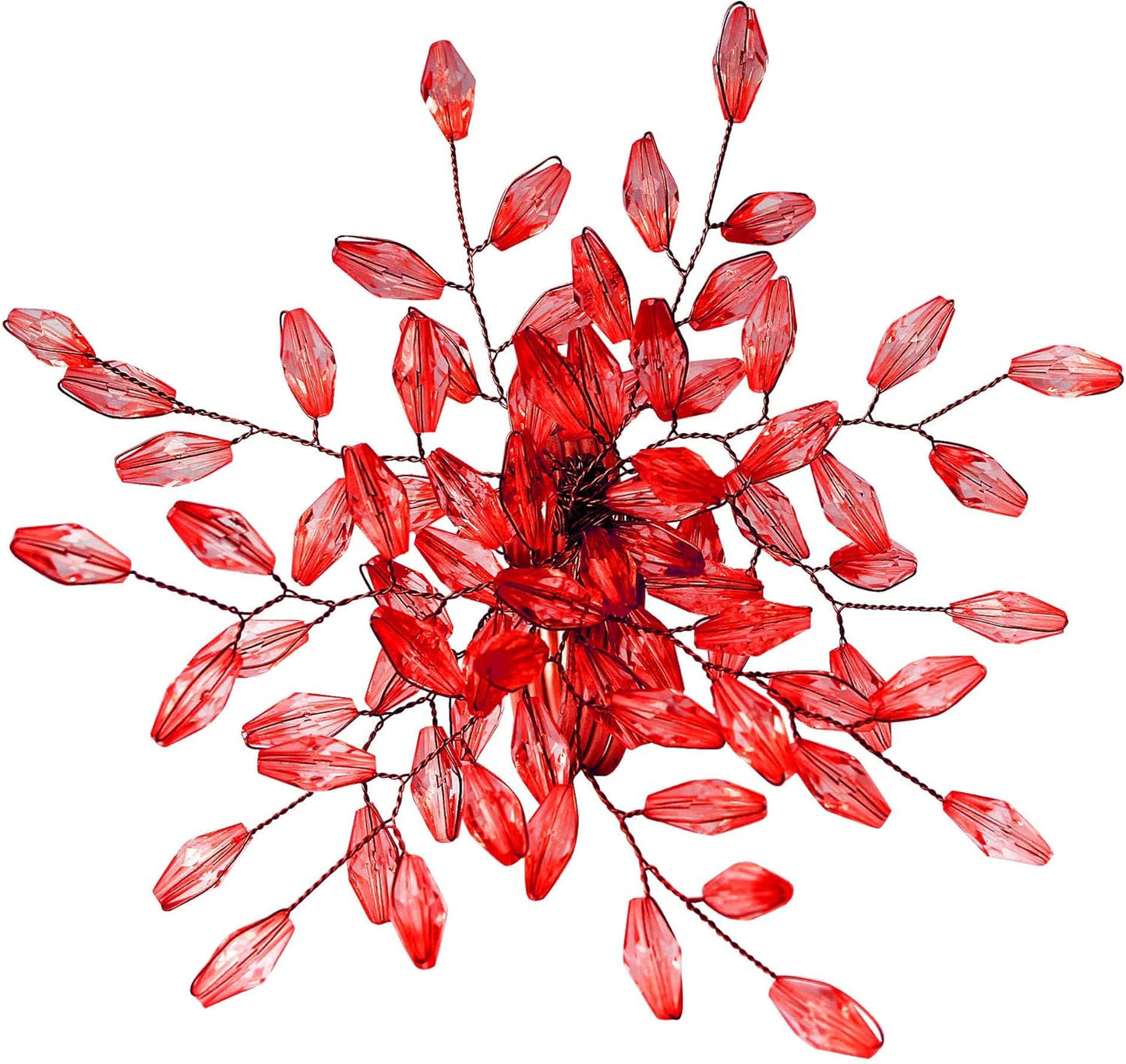 Christmas Napkin Rings Set of 12 for Dining Table Decoration Parties Everyday Metal Napkin Holder Leaf Red (Pack of 12)