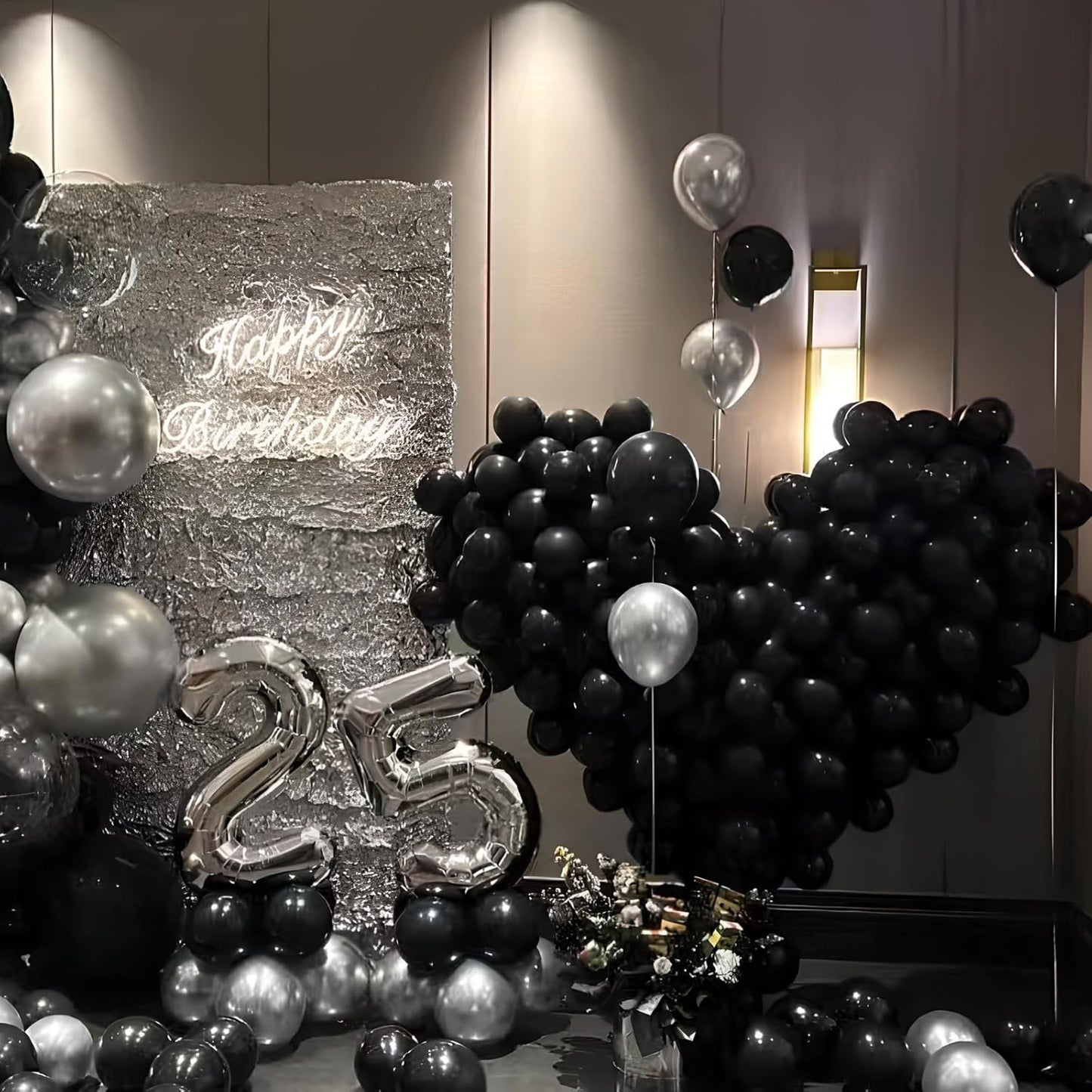 Black Latex Balloons, 100pcs 12inches Round Helium Balloons for Black Themed Wedding Graduation Anniversary Birthday Party Backdrop Decorations