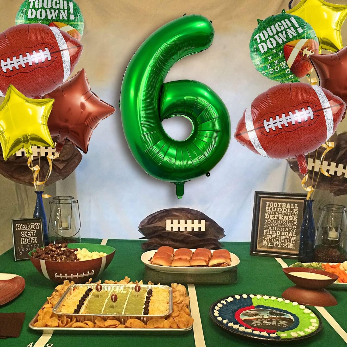 Football Balloons Set Football Birthday Party Decorations Football Touchdown Sports Theme Birthday Party Decoration, Tailgate Game Day Football Theme Supplies Birthday Party Decorations