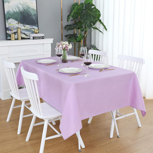 FOLINS&HOME Lavender Square Tablecloth 60 x 60 Wrinkle Free Waterproof Polyester Table Cloths, Spillproof Heavy Duty and Washable Table Cover for Party, Banquet, Indoor and Outdoor-Rectangle/Oblong