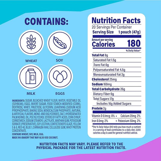 (Value Pack) Little Bites Party Cake Muffins, 20 individual packs, (4 ct each), Cake and Sprinkles Mini Muffins, 33 oz Multipack