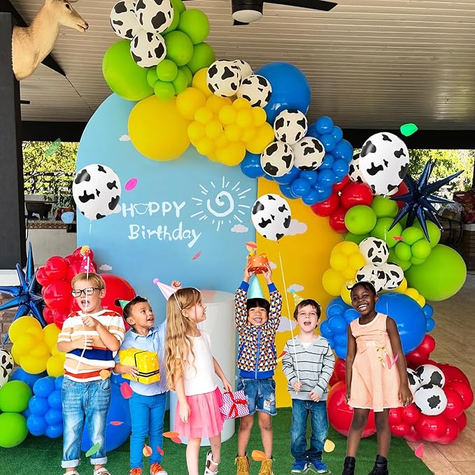 60pcs Cow Print Balloons, Latex Cow Balloons for Farm Cowboy Cowgirl Rodeo Western Baby Shower Birthday Party Decorations