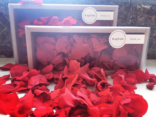 8.11oz Red Real Rose Petals,Natural Petals For Wedding Party Decorations,Dried Flower Confetti,Rose Flower Girl,Table Centerpieces,Bridal Shower,Romantic Night,Proposal Decor