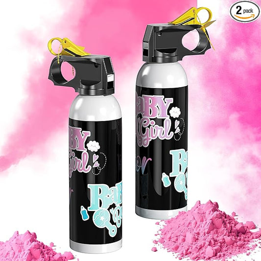 POPUPARTY Gender Reveal Fire Extinguisher Color Blasters, 2 Pink Blasters, Gender Reveal Ideas for Girl Gender Reveal Decor