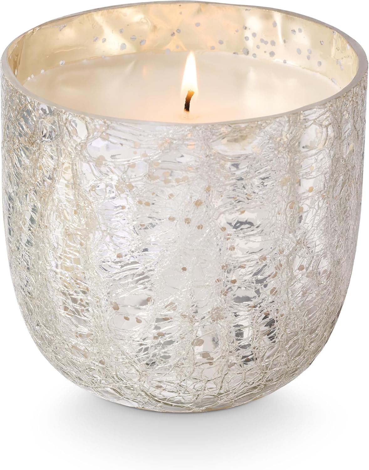 ILLUME Large Boxed Crackle Glass Candle, Balsam & Cedar